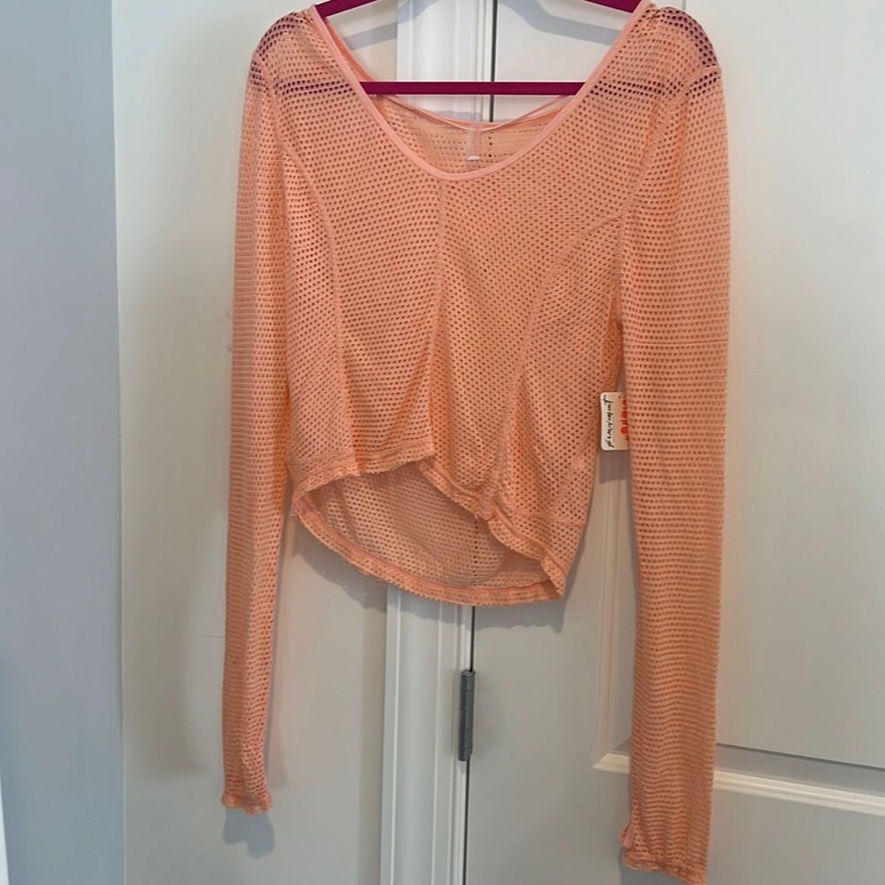 Pink mesh top\coverup from free movement